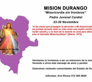 Evento VGM Mision Durango 23 a 30 noviembre 2024